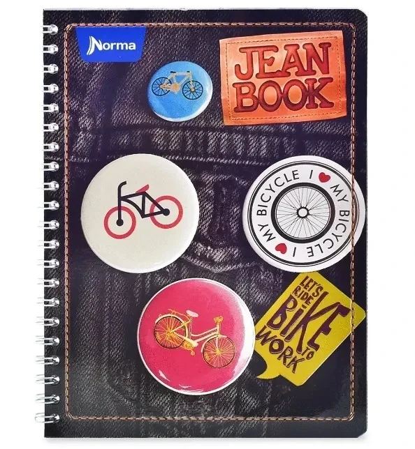 Cuaderno profesional raya  jean book 100 h espiral doble 4