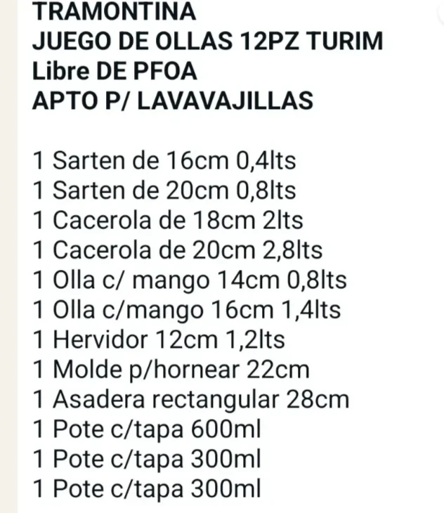 BATERIA DE COCINA TRAMONTINA 12 PIEZAS DE ALUMINIO ANTIADHERENTE  2