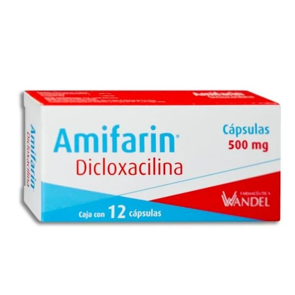 Dicloxacilina 500mg 20 cápsulas Amifarin