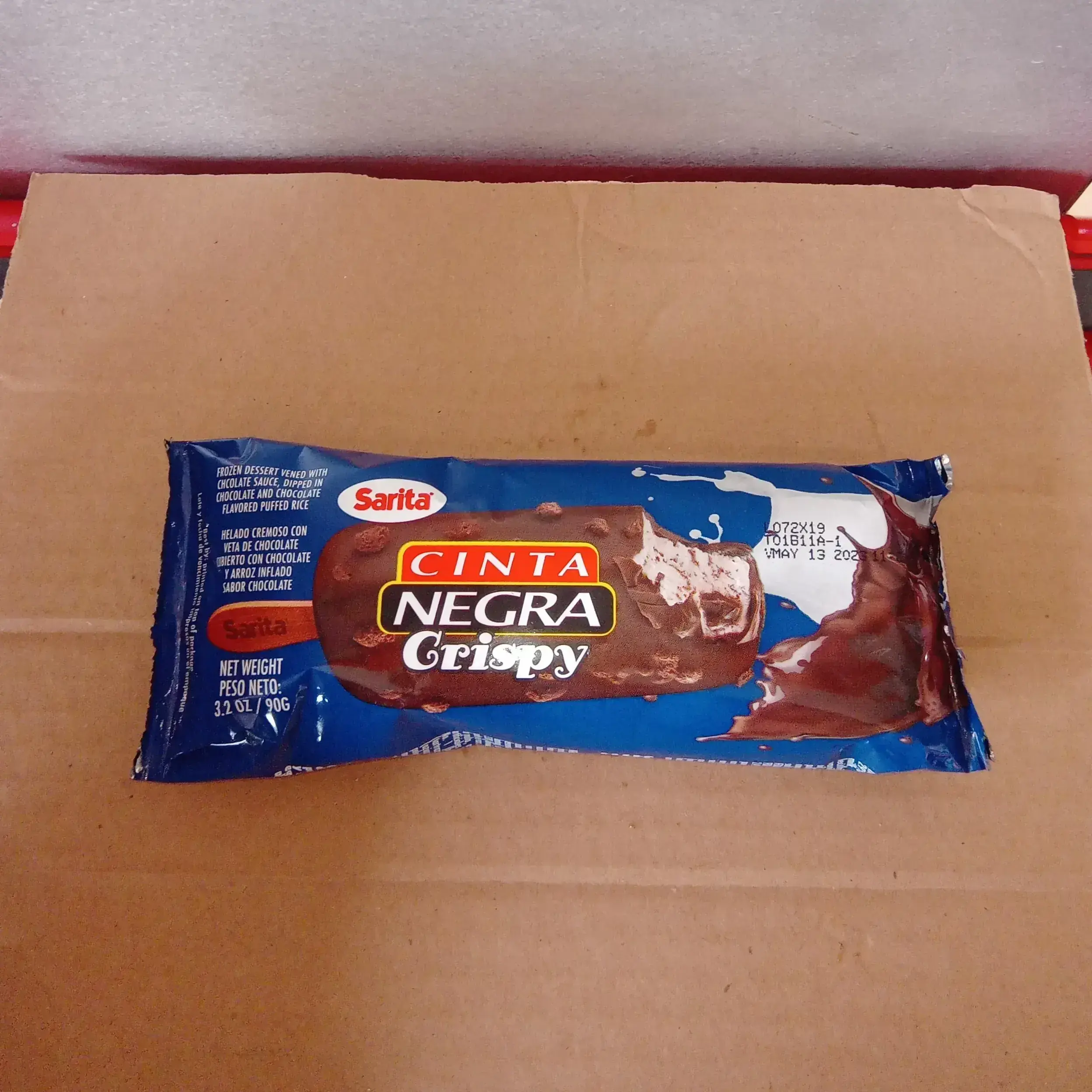 Helado cinta negra crispy 90 g