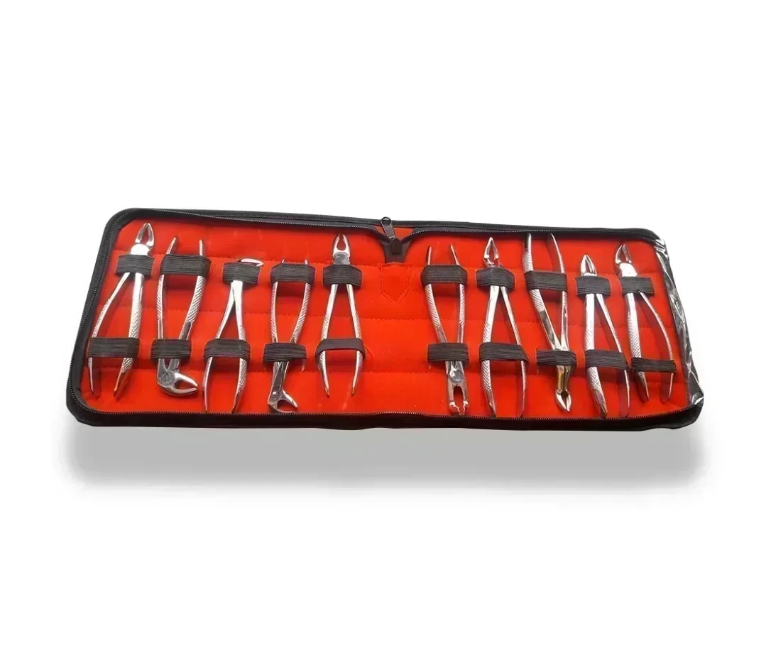 KIT 10 FORCEPS ADULTO + ESTUCHE 