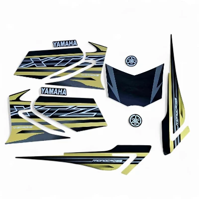 XTZ 125 Calcomanias 2015 arena con gris y negro