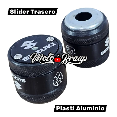 Suzuki Slider eje trasero plasti aluminio negro contra marcado (PAR)
