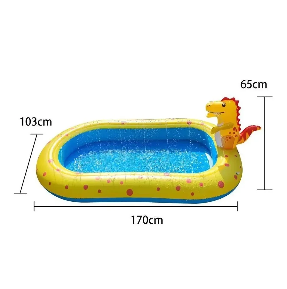PISCINA CON ASPERSORES DINOSAURIO 2
