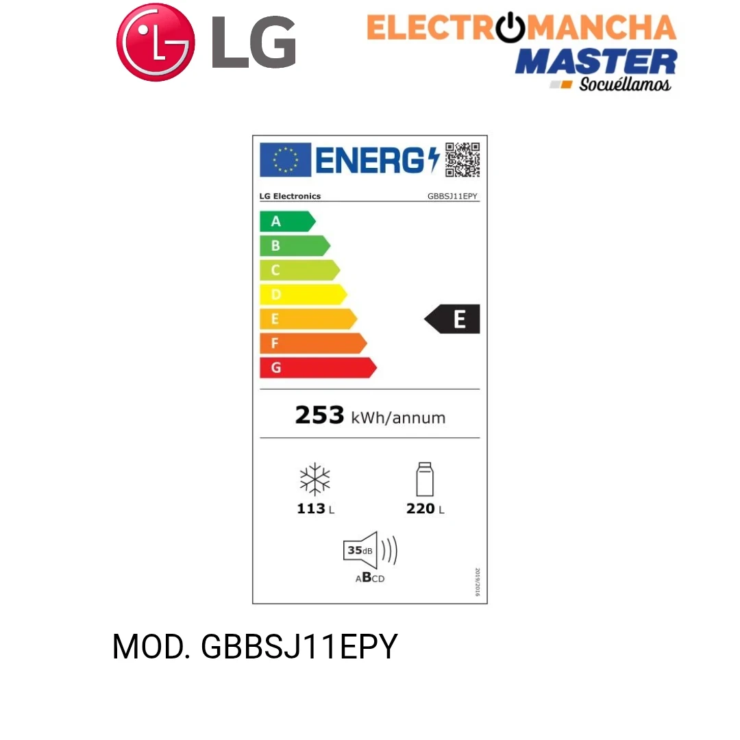 FRIGO COMBI LG GBBSJ11EPY NF INOX 1,86*60 CLASE E  3