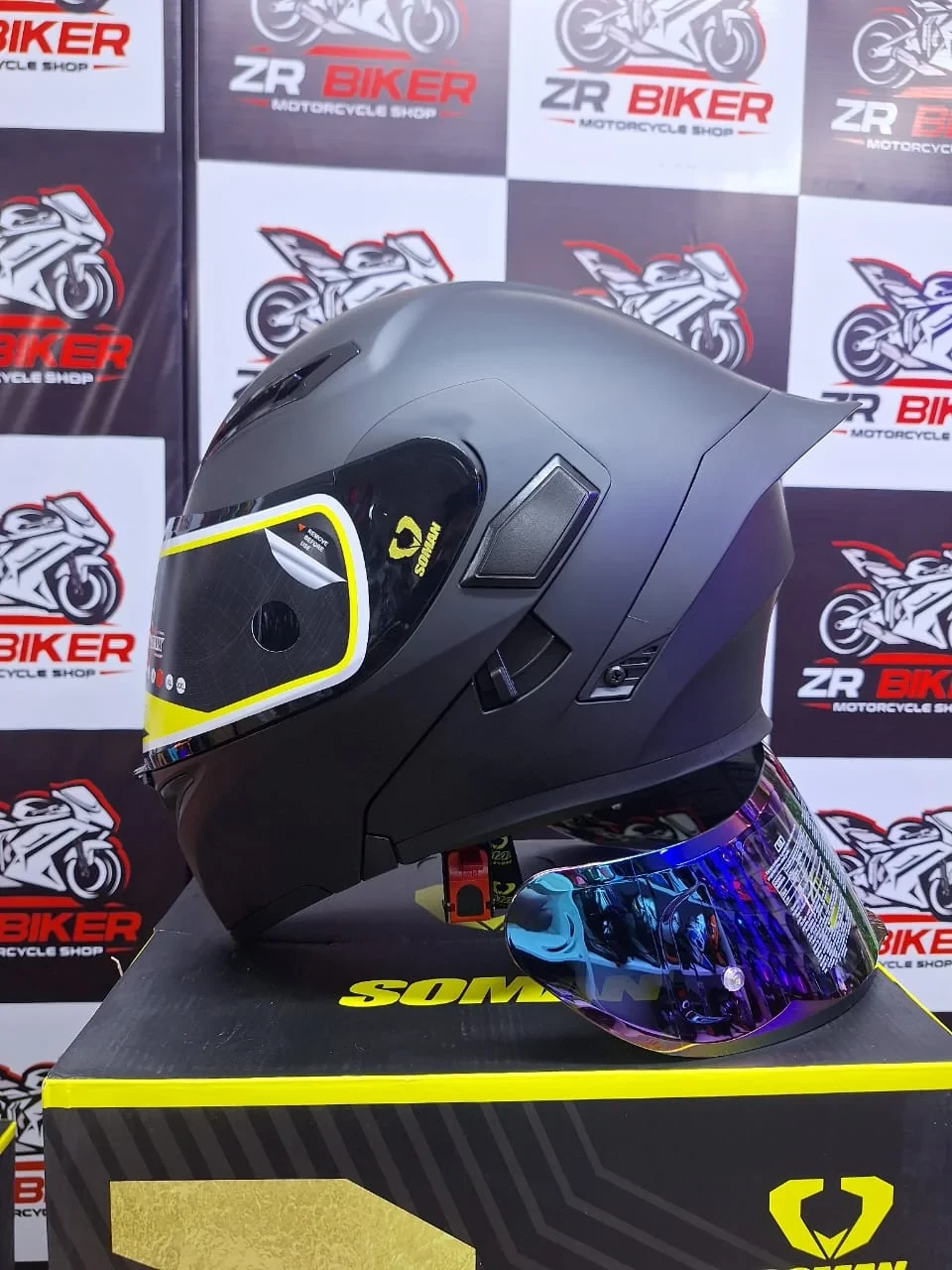 CASCO SOMAN ABATIBLE NEGRO