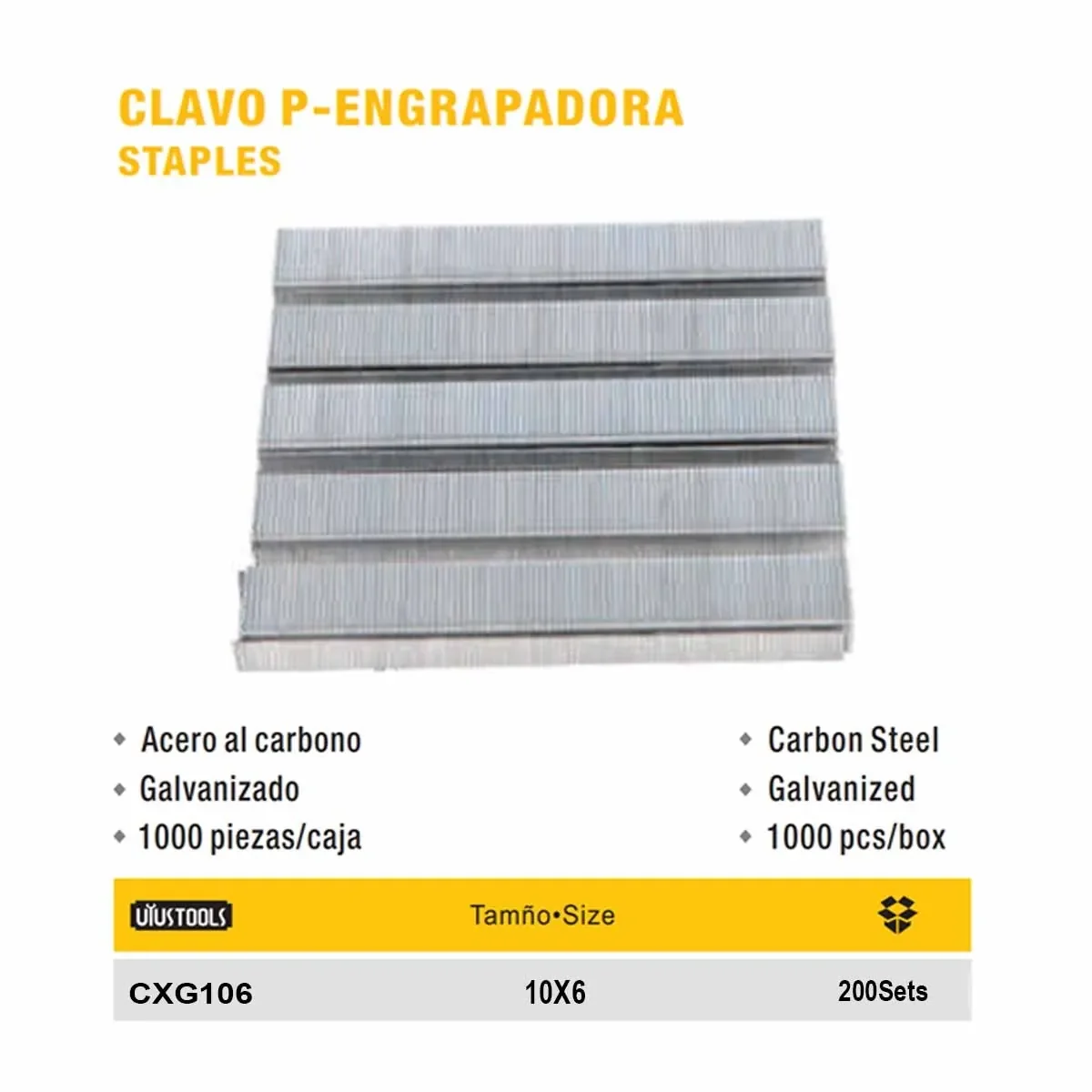 GRAPA P/Engrampadora UYUST 06MM (Paq/1000pz)