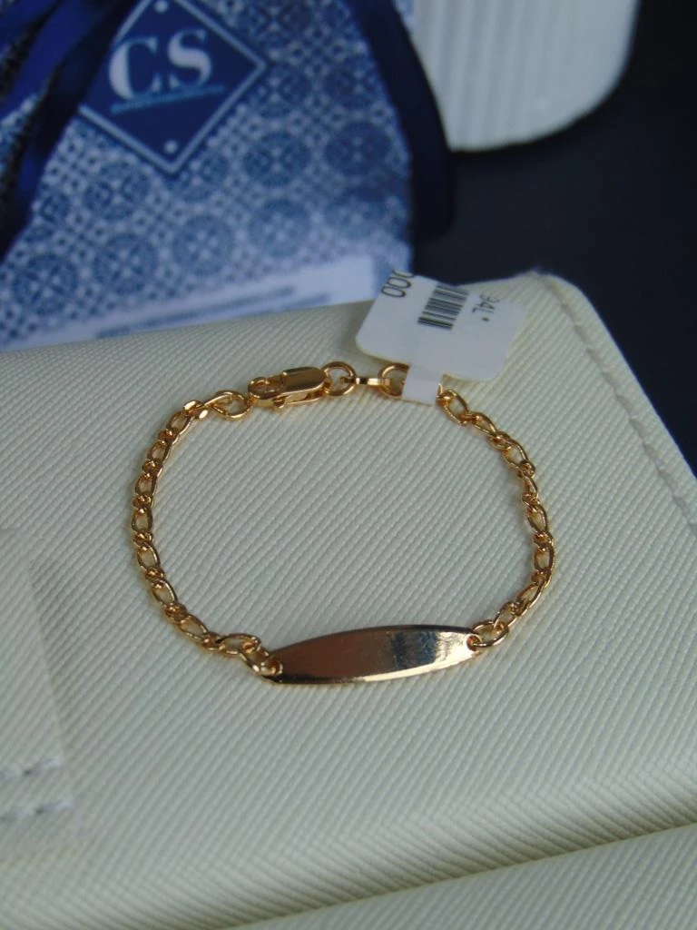 PULSERA ORO LAMINADO 18K ESCLABA BEBE 13CM