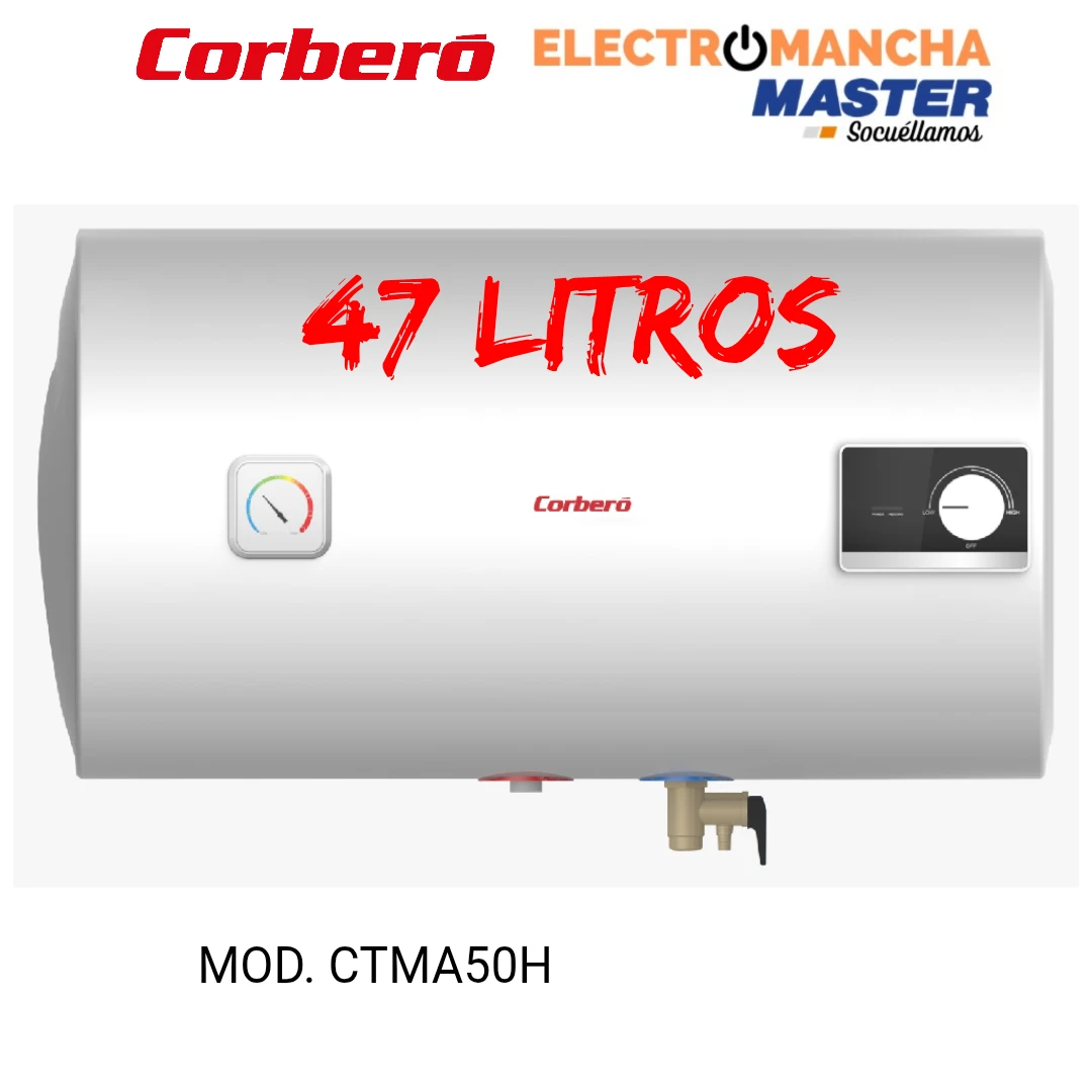 TERMO ELECTRICO CORBERO CTMA50H 47 LITROS 1500W HORIZONTAL