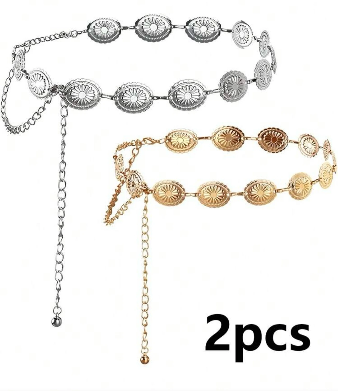 Cinto Cadena bohemio plata y Oro