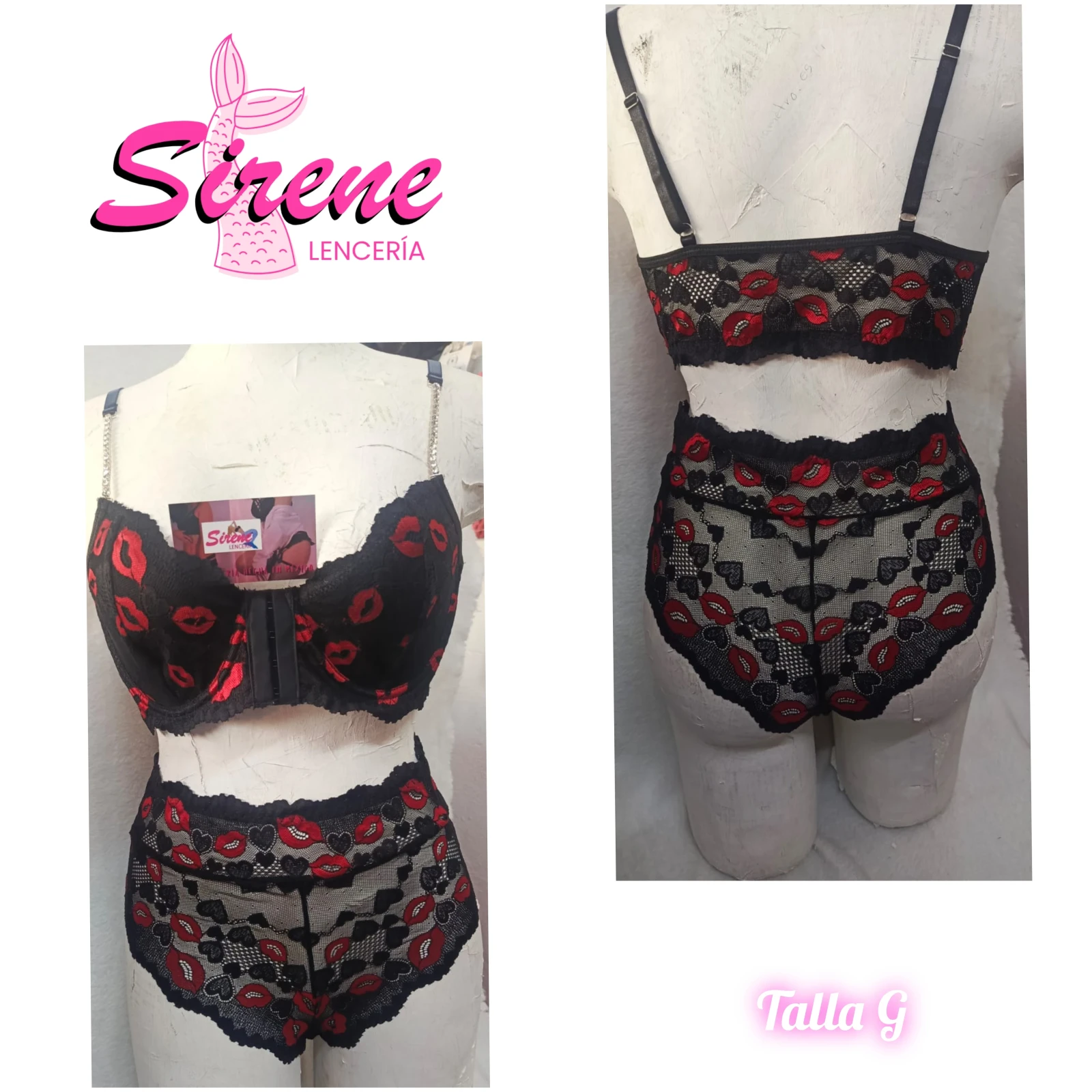 Talla Grande Negro con rojo 2