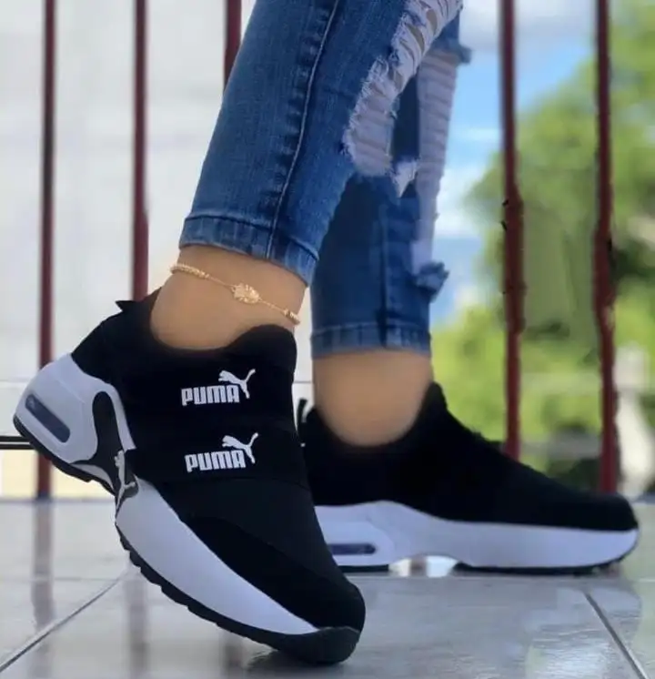 Tenis Puma Doble Cierre negro Dama 