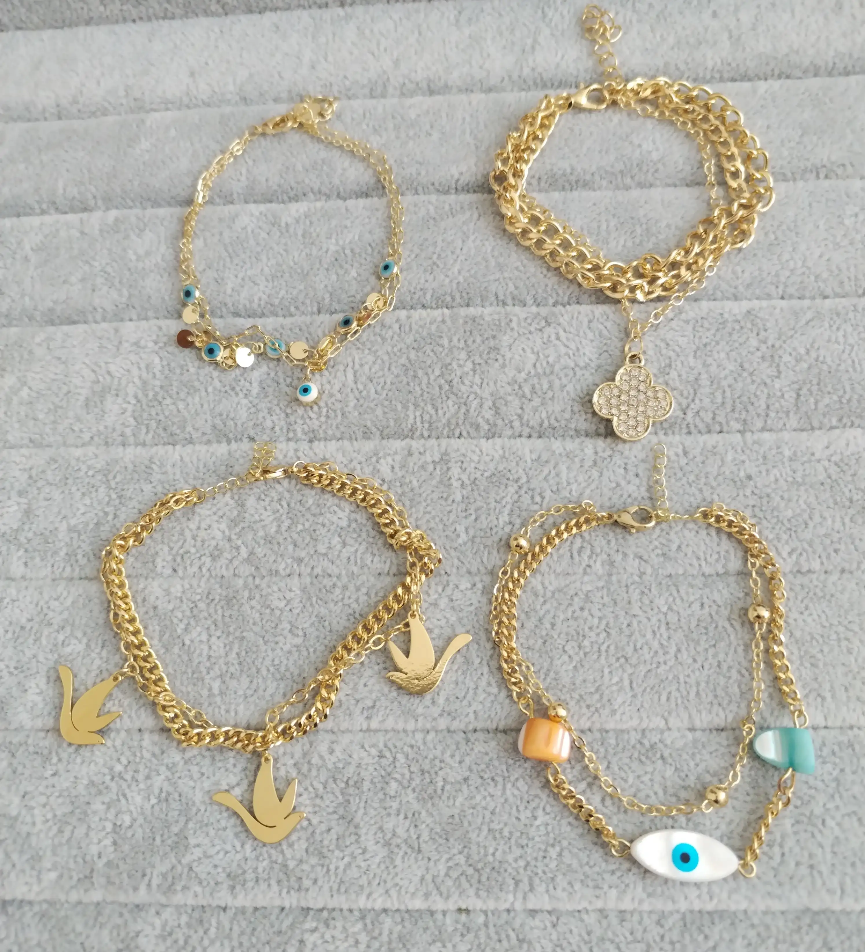 🌿 pulseras con colgantes 