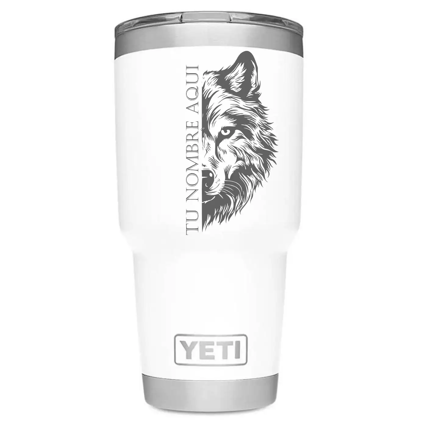 Vaso personalizado yeti diseños lobo