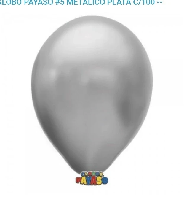 globos metalico plata bolsa c/50 2