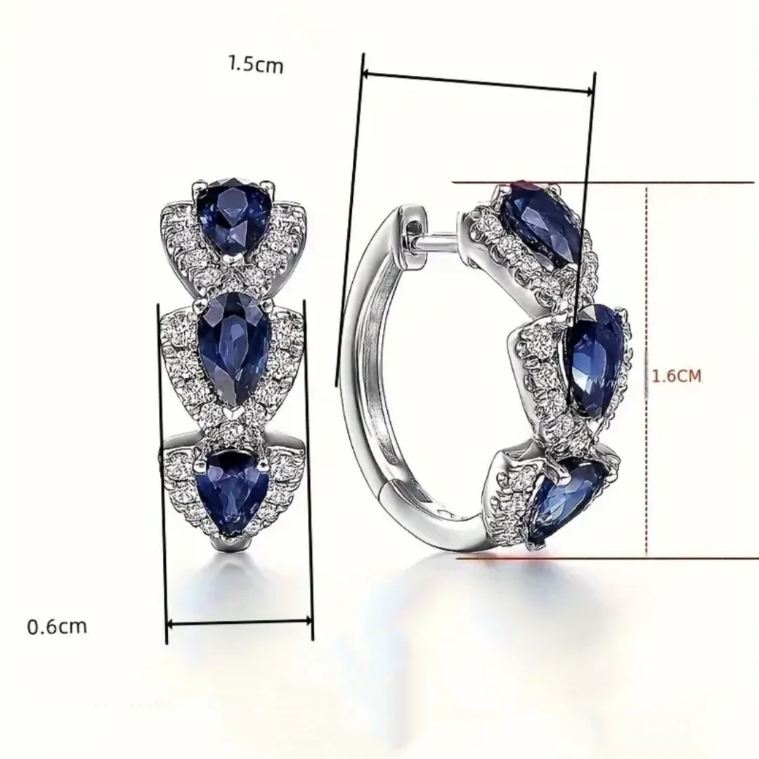 ARETES DE PLATA VARIOS COLORES  6