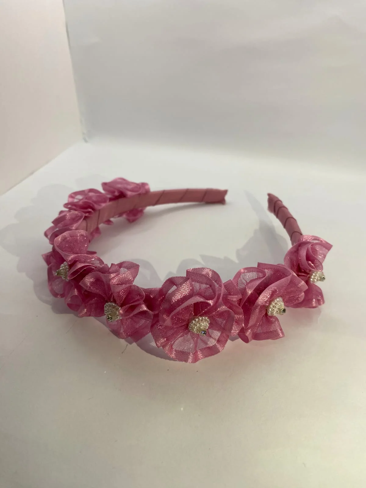 Diadema flor rosa