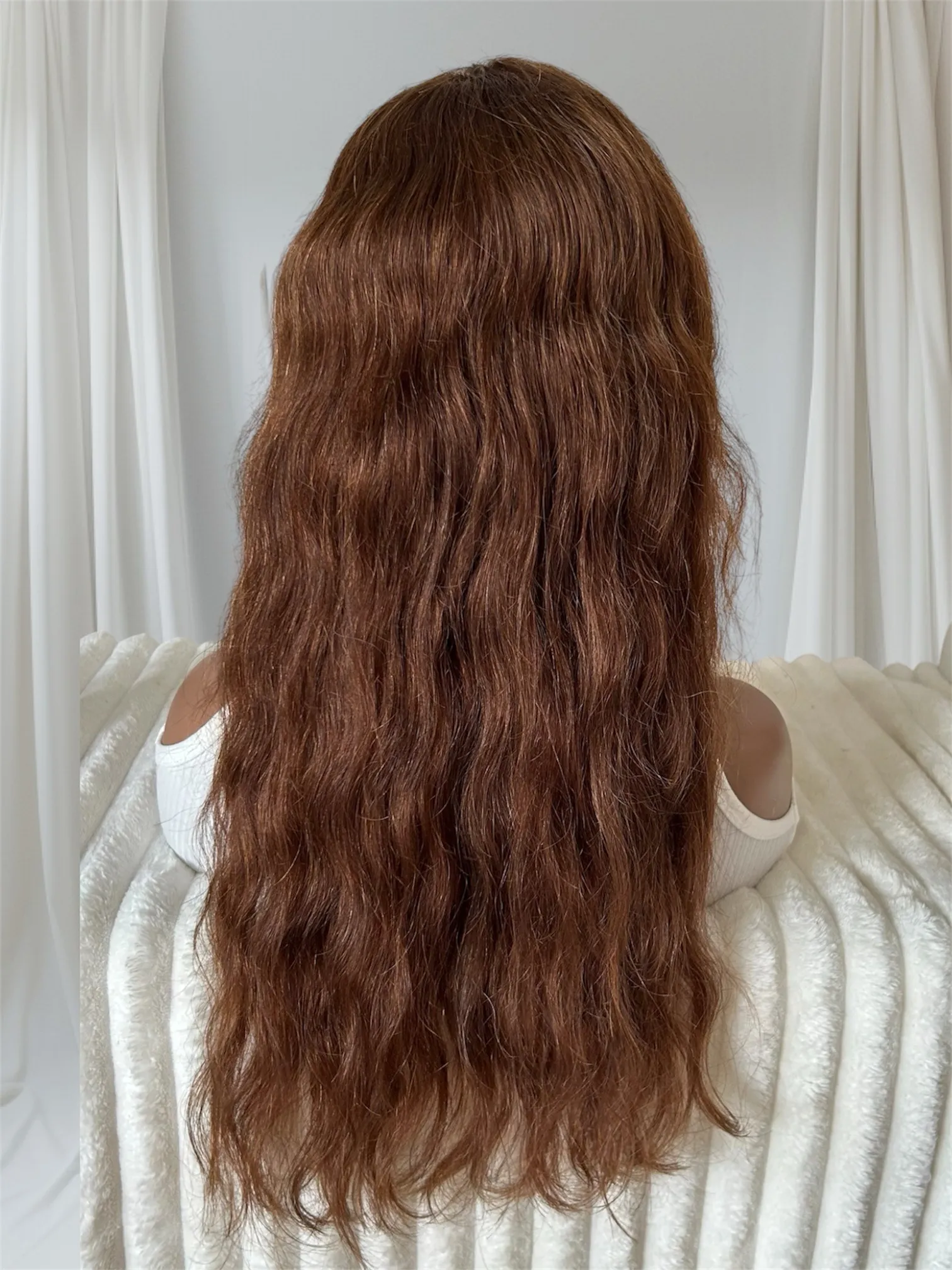 Peluca de cabello humano de 22 pulgadas, frontal lace 13x4 , 180% densidad   4