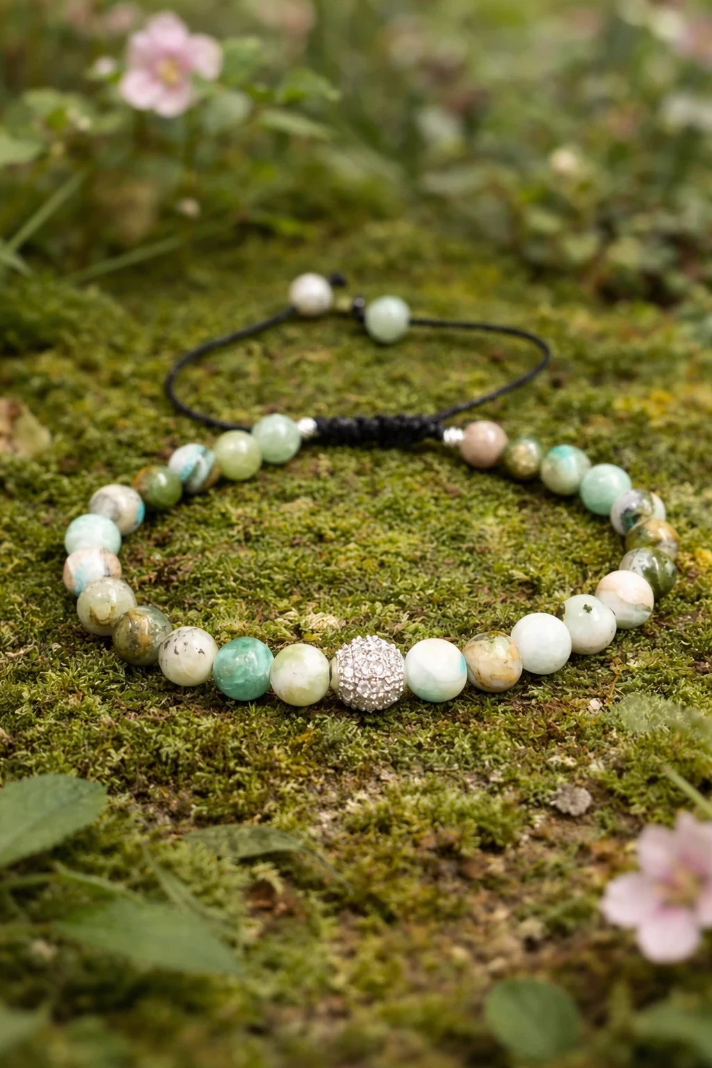 Pulsera Calcita Verde  2