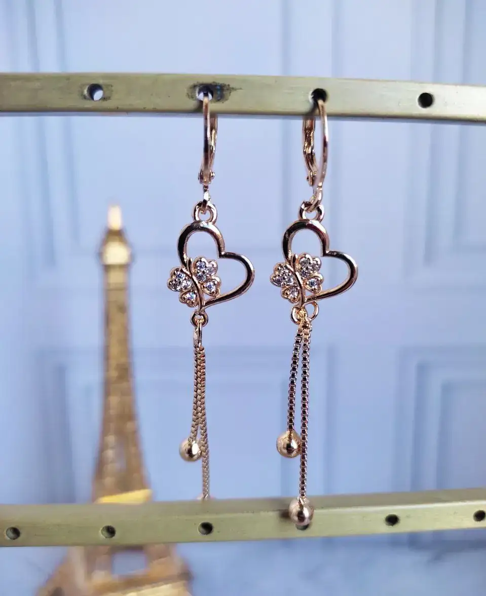 Aretes largos Love #2
