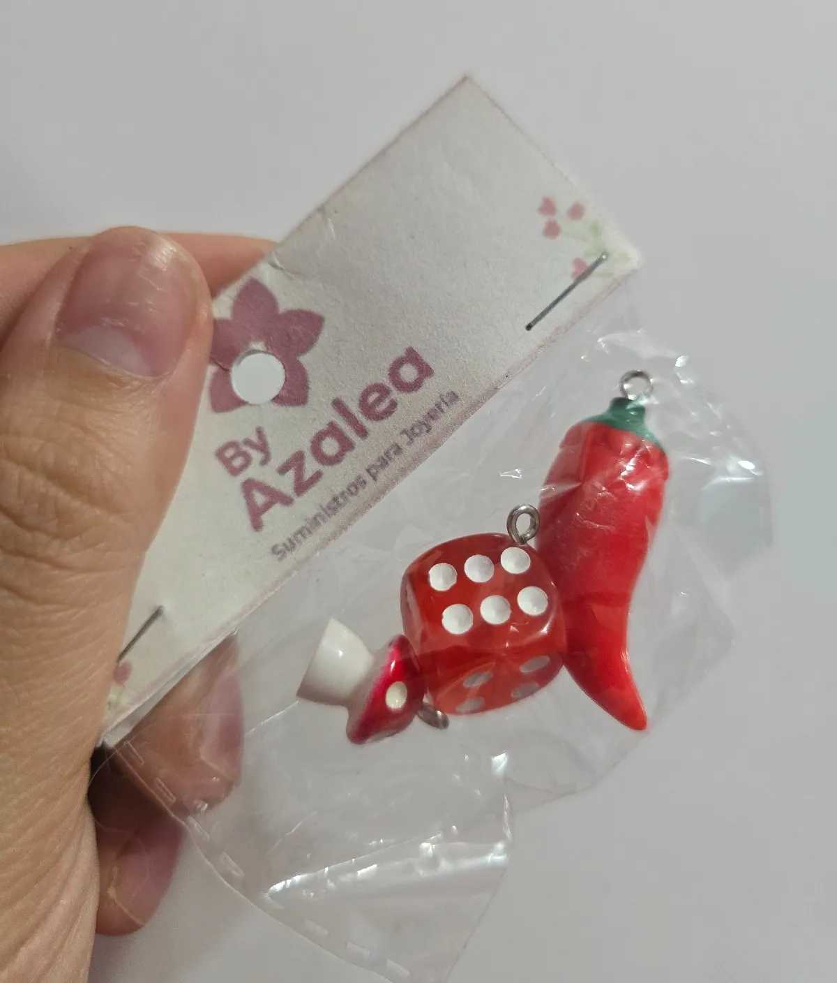 Dijes Chile Dado Hongo rojos