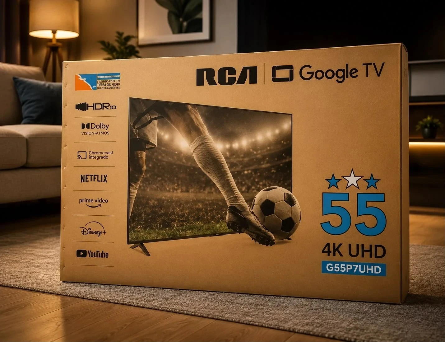 SMART TV RCA 55" C/GOOGLE TV 4K G55p7uhd