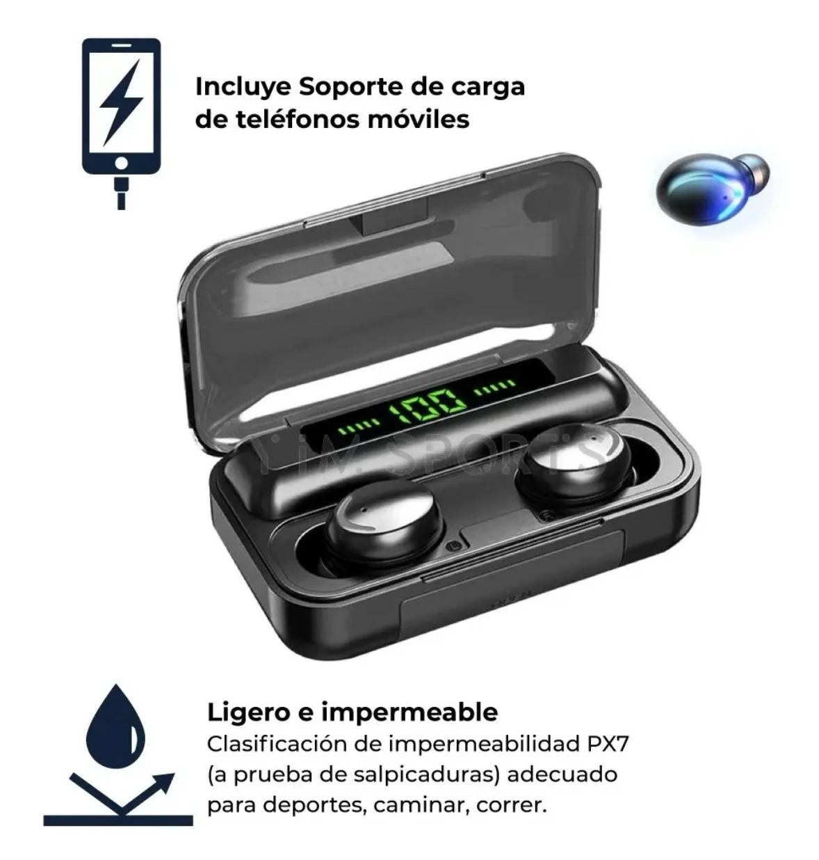 Audífonos Bluetooth 5.4 Gaming Buytiti ST-W130- Estuche 800mAh 5