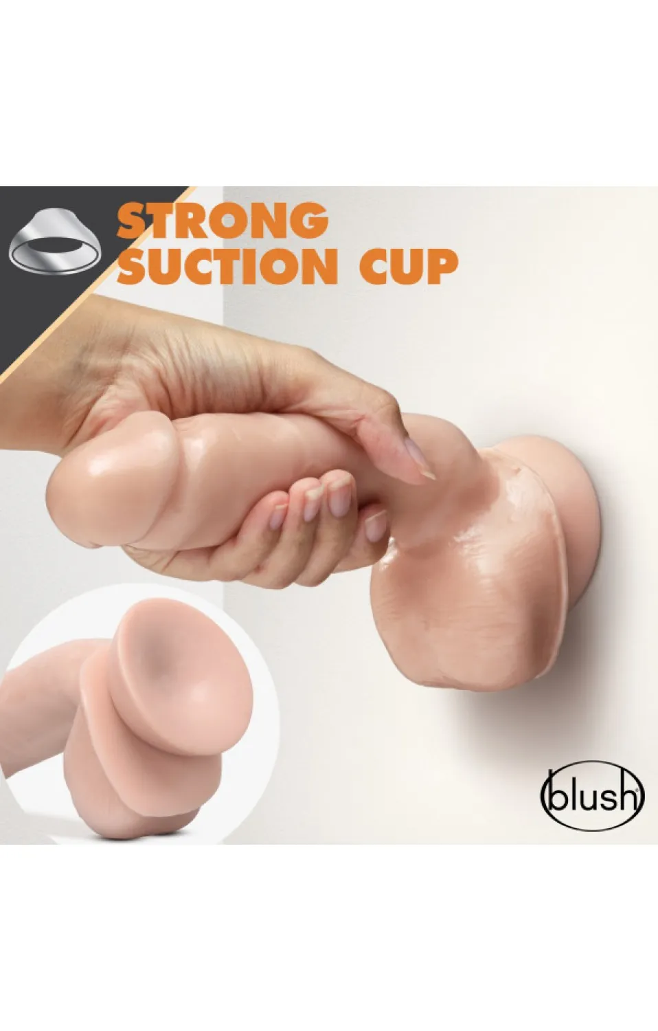 Dr. Skin Glide-8.5 inch Self Lubricating Dildo with Balls  3