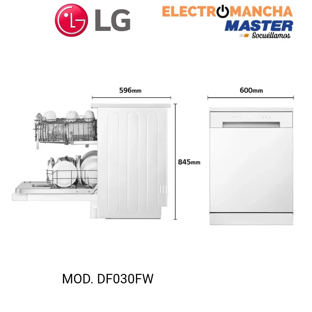 LAVAVAJILLAS LG DF030FW BLANCO 13 CUB. E 2