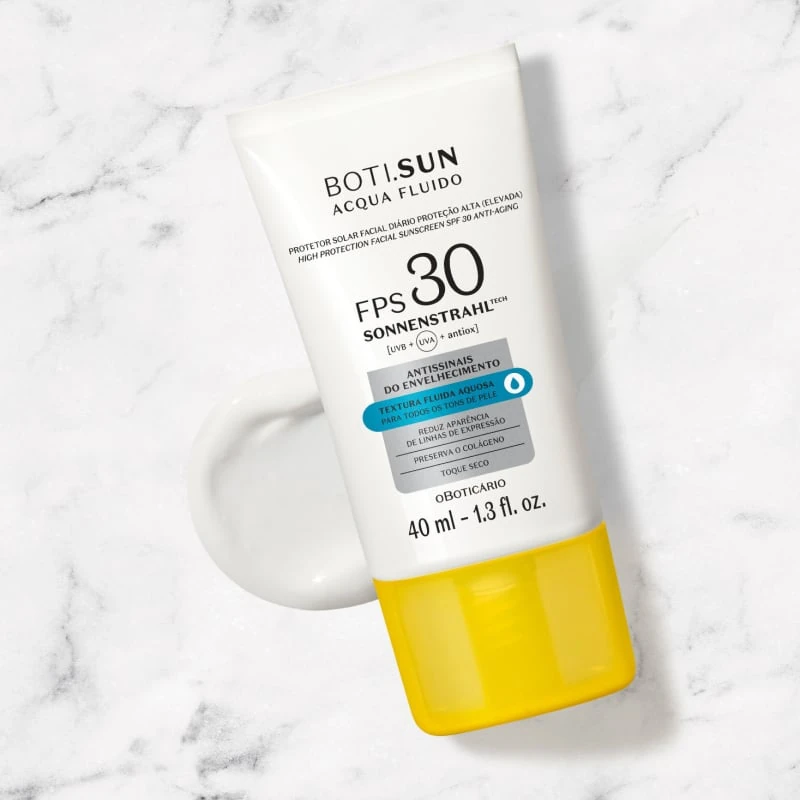 Protector solar facial diario antiseñales fps 30 40ml botisun acqua fluido 4