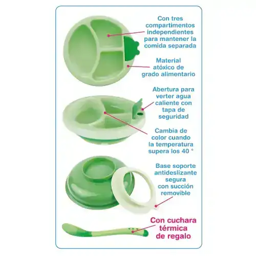Plato Termico + Cuchara Con Sensor Temperatura Dispita (DI10670) 3