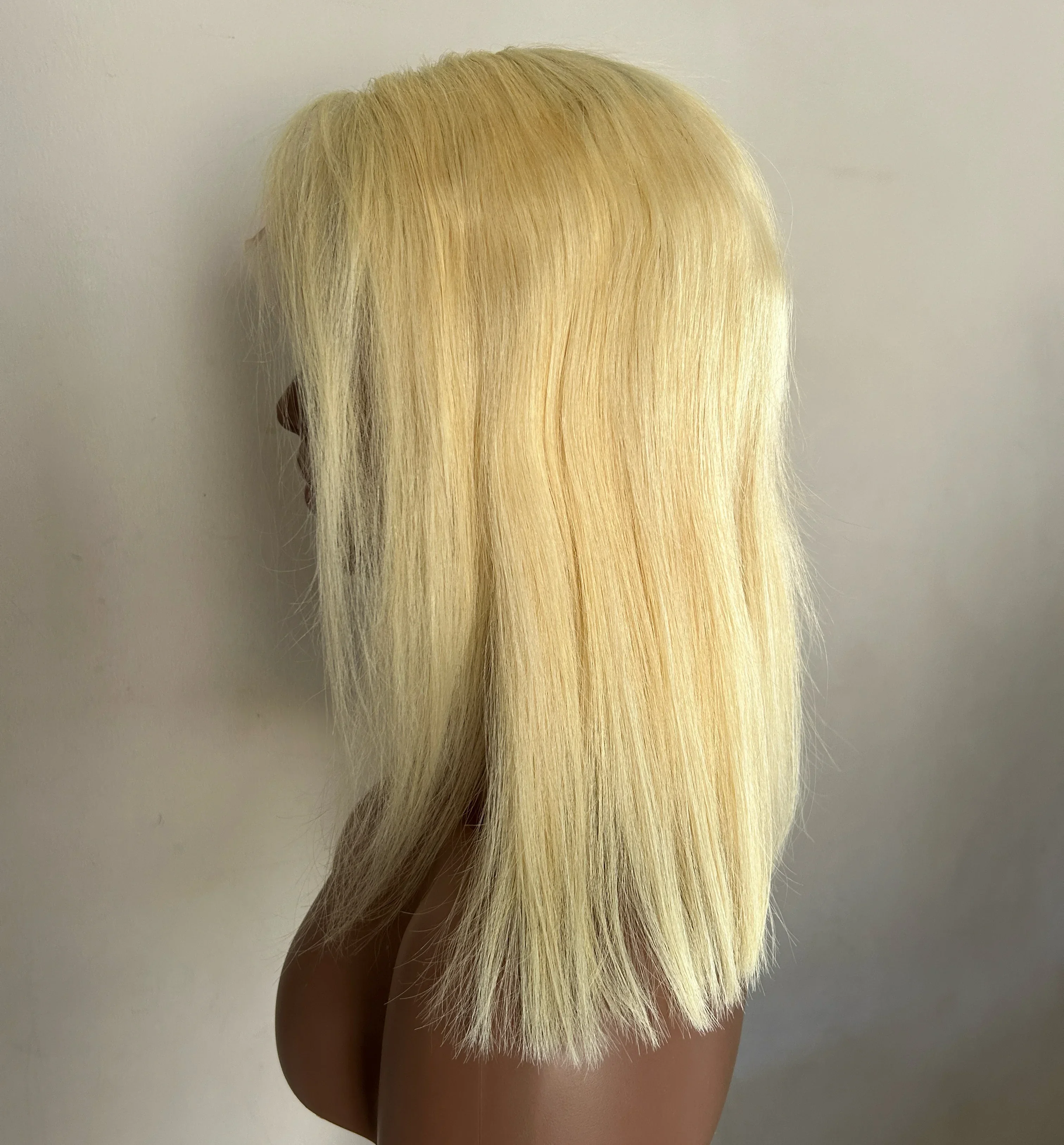 Peluca de 12” cabello humano 613, peluca de encaje frontal, 150% de densidad, peluca rubia, pelucas de cabello humano lacio frontal, pelucas de cabello humano de 13 x 4 4