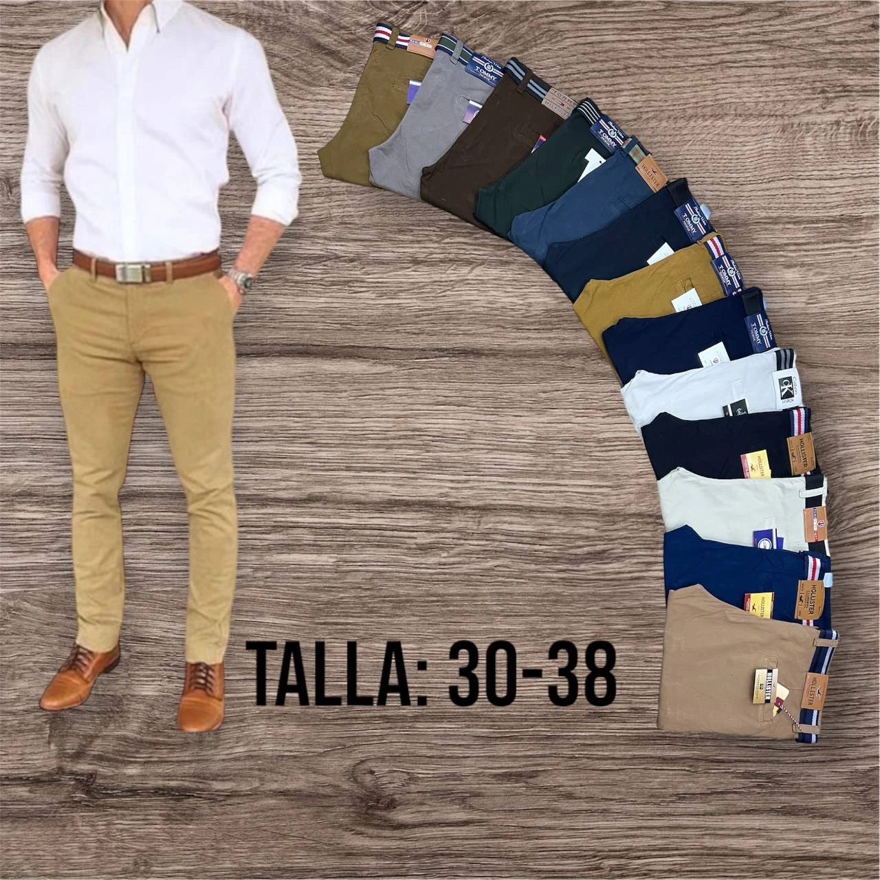 Pantalones en gabardina 