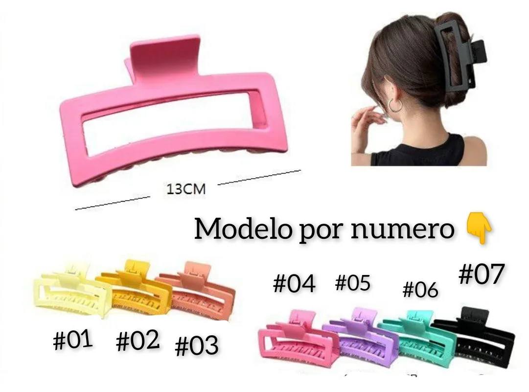 Pinza para cabello grande