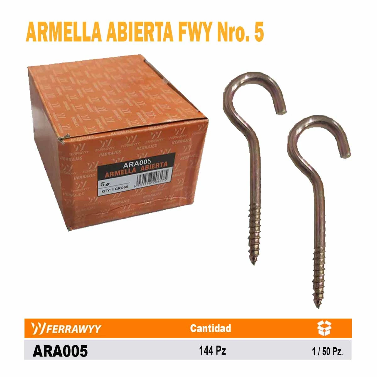 ARMELLA ABIERTA FWY (144 pz/paq) Nro. 5