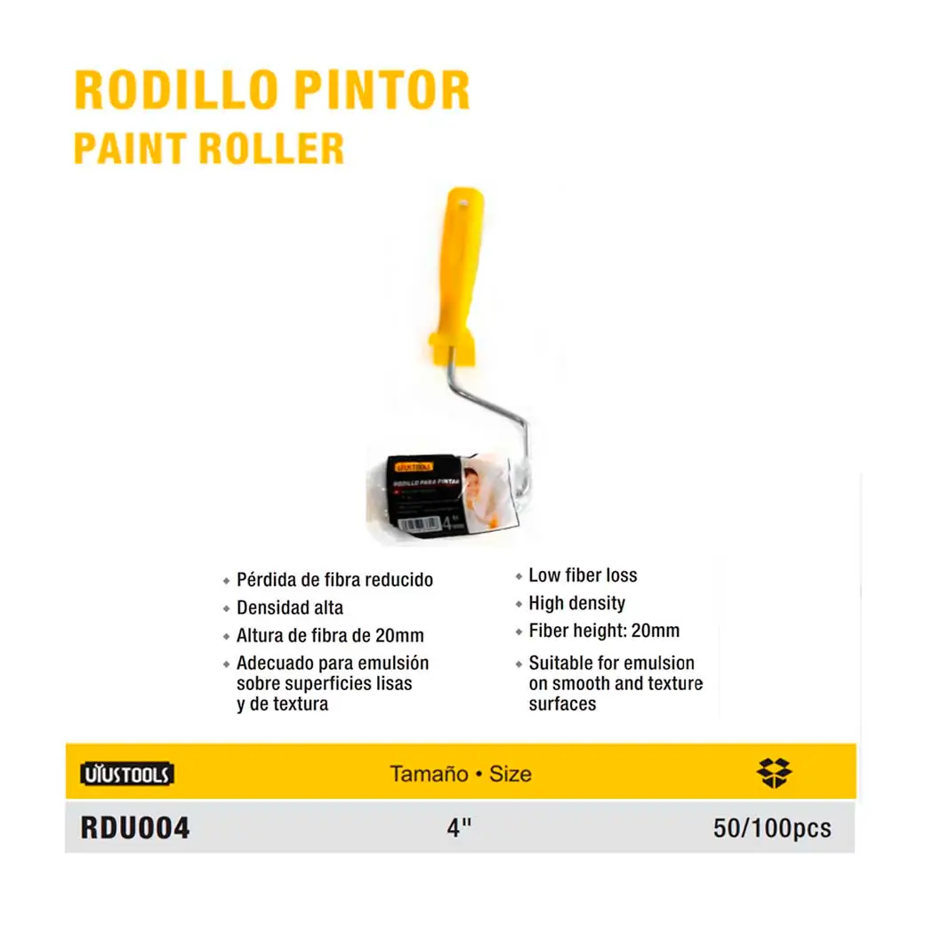 RODILLO PINTOR 4" FIBRA UYUST 