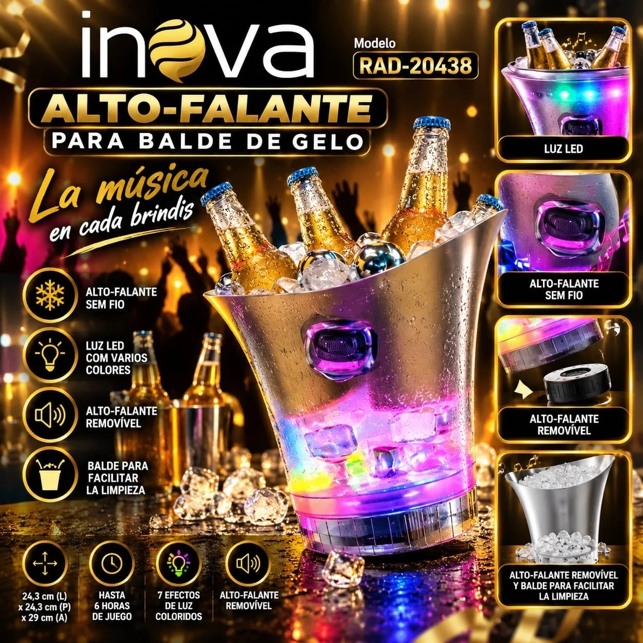 FRAPERA / BALDE DE HIELO INOVA AD-20438R *CONSULTAR DISPONIBILIDAD CON EL VENDEDOR*