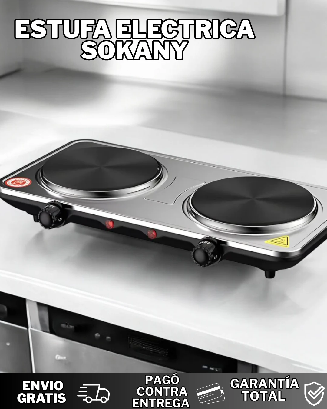 COCINA ELÉCTRICA SOKANY 2 PUESTOS 