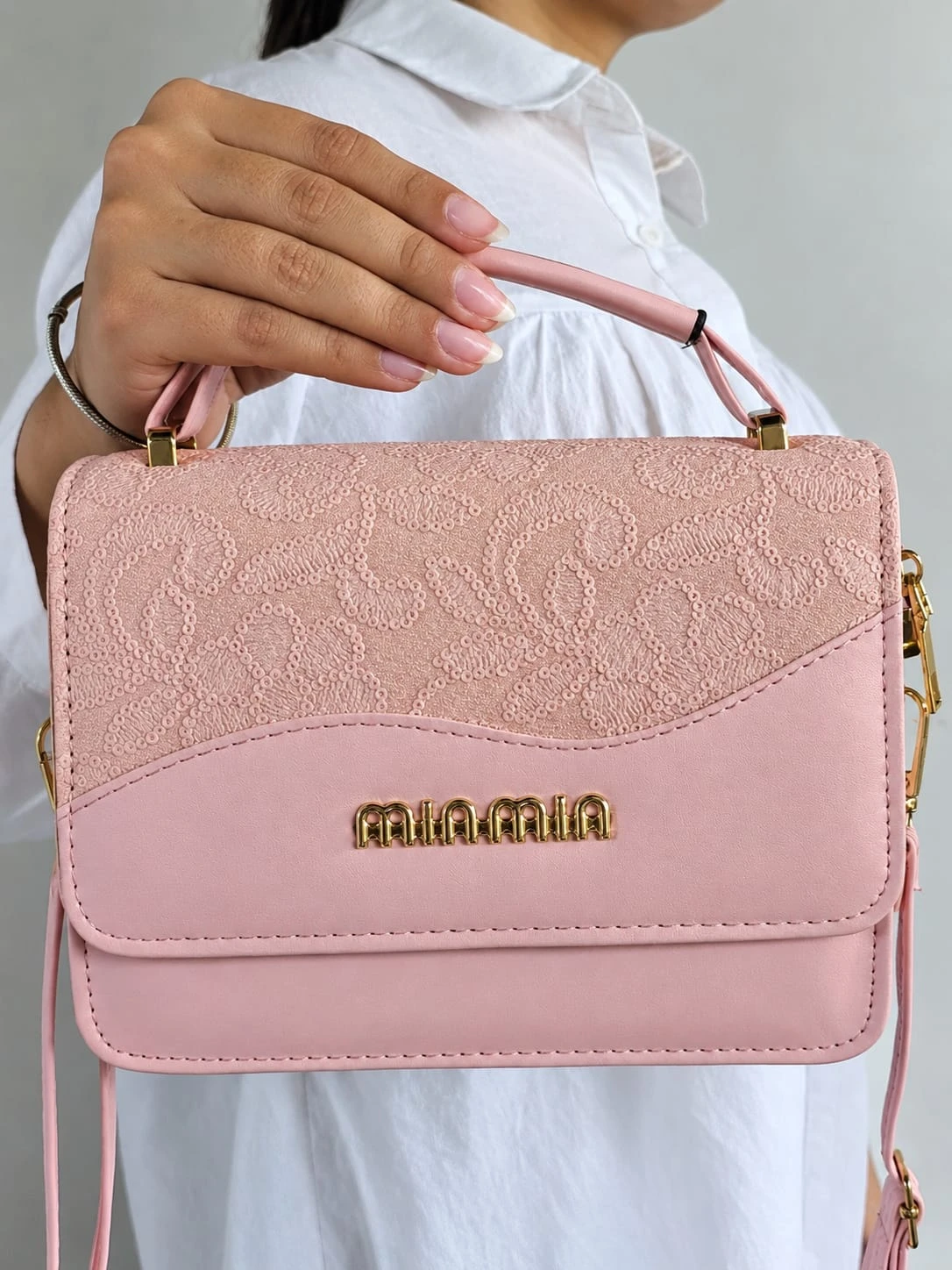 Bolso Manos Libres Rosado MIAMIA 3