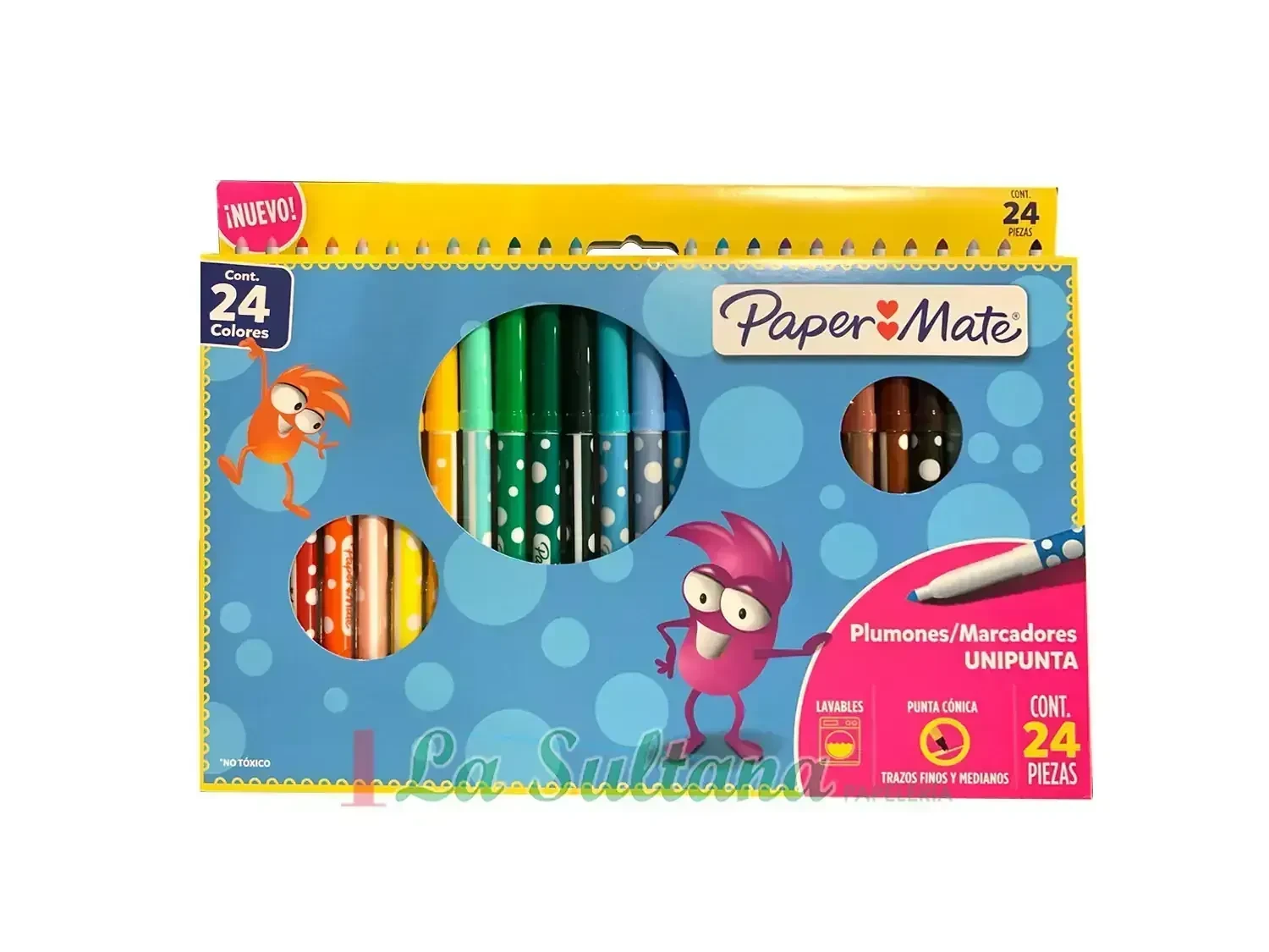 Papermate  estuche con 24 plumines de colores  4