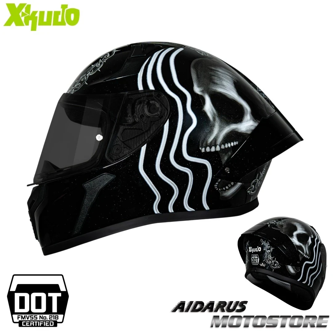 CASCO XKUDO X357 KREIN NEGRO GRIS VISOR HUMO