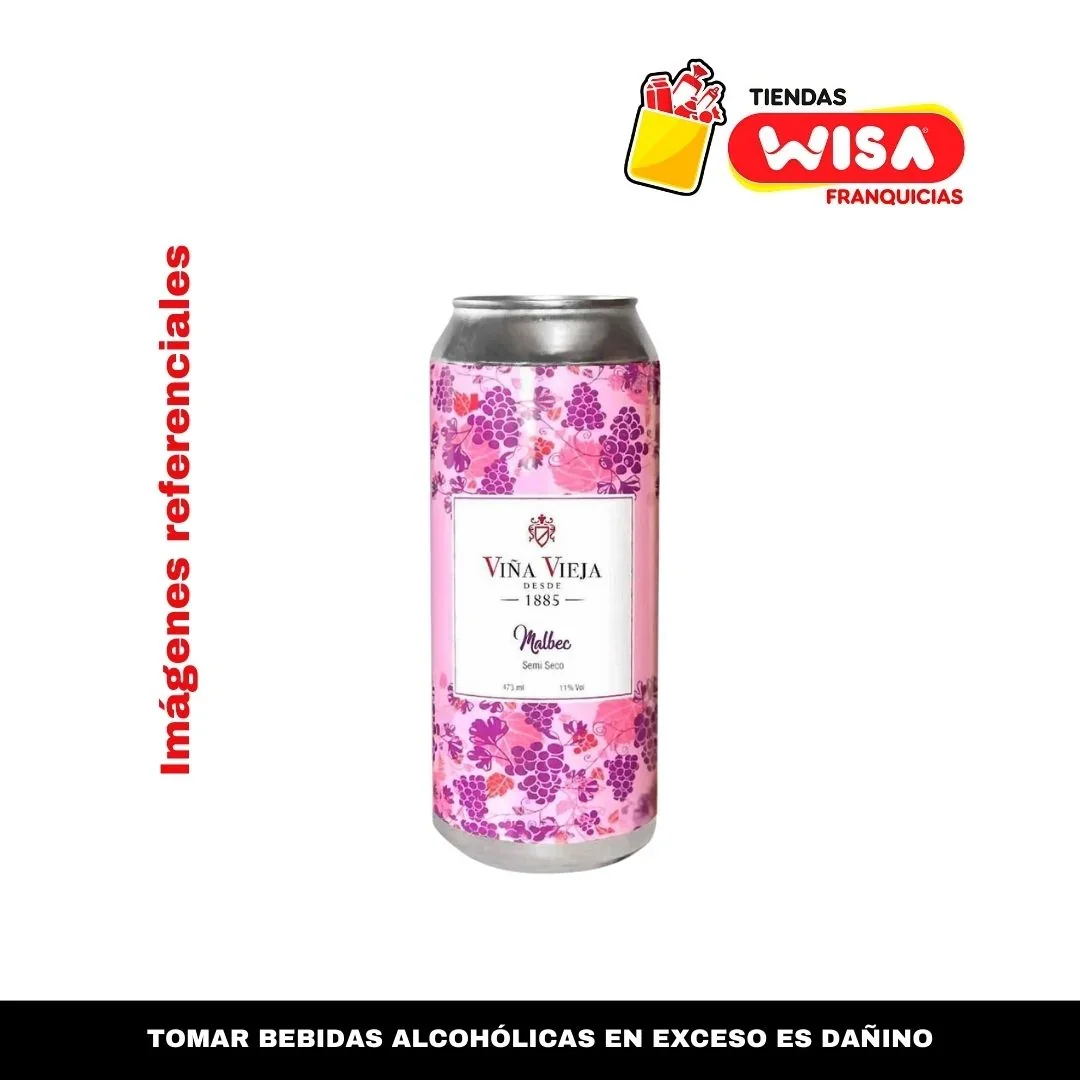 Vino Viña Vieja Malbec Lata 473 ML