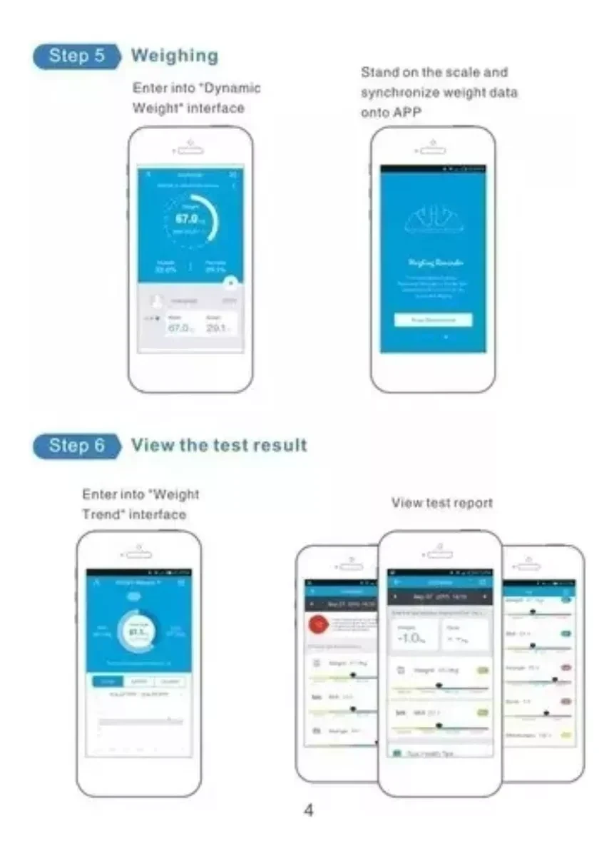 Pesa Digital De Baño App Inteligente Bluetooth  7