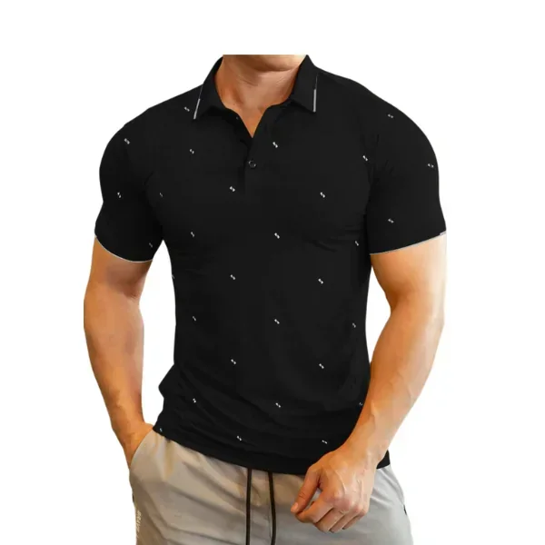 Homme Hombres Camisa polo con estampado geométrico