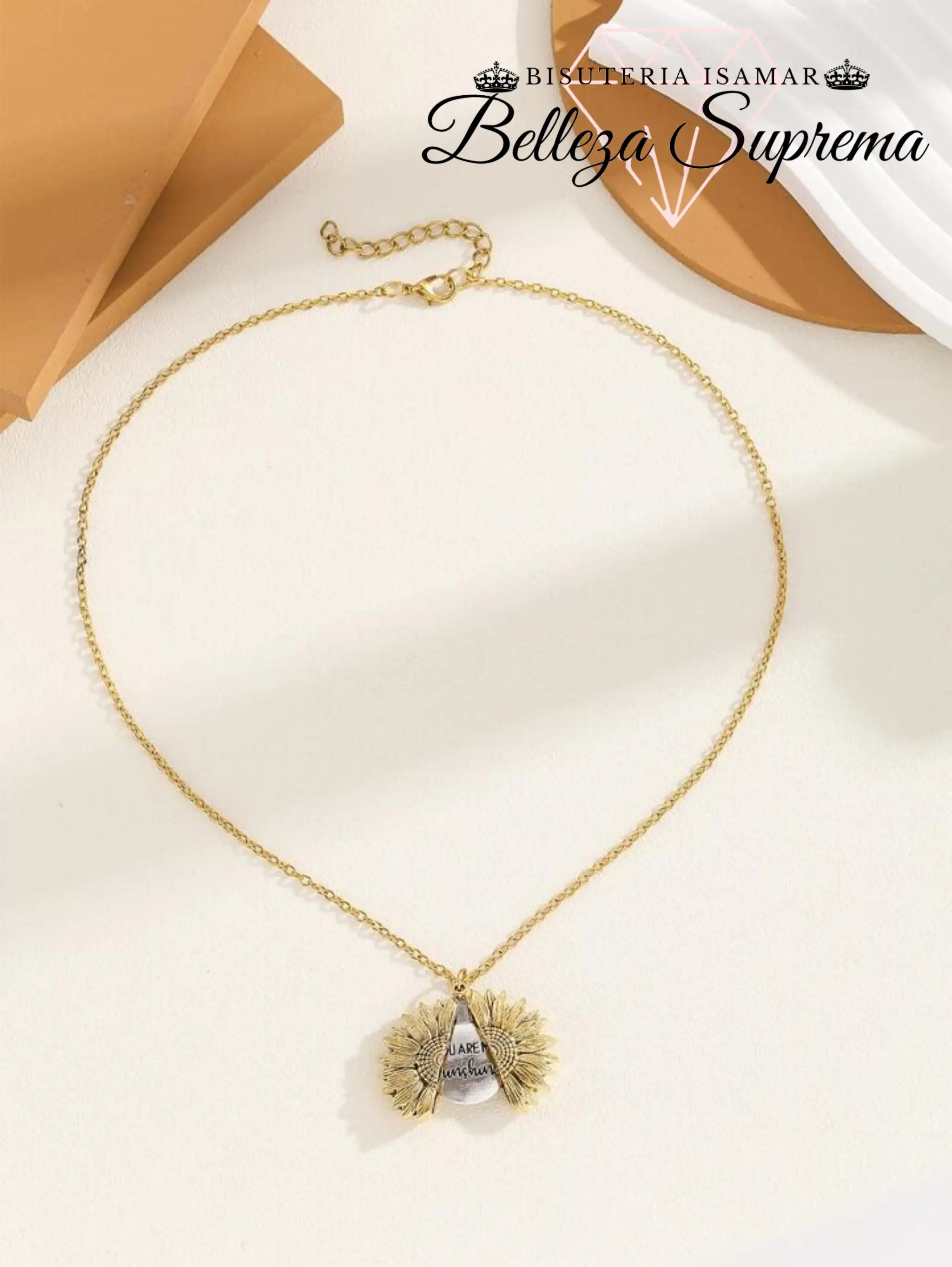 COLLAR CON DIJE DE GIRASOL CON ABERTURA  4