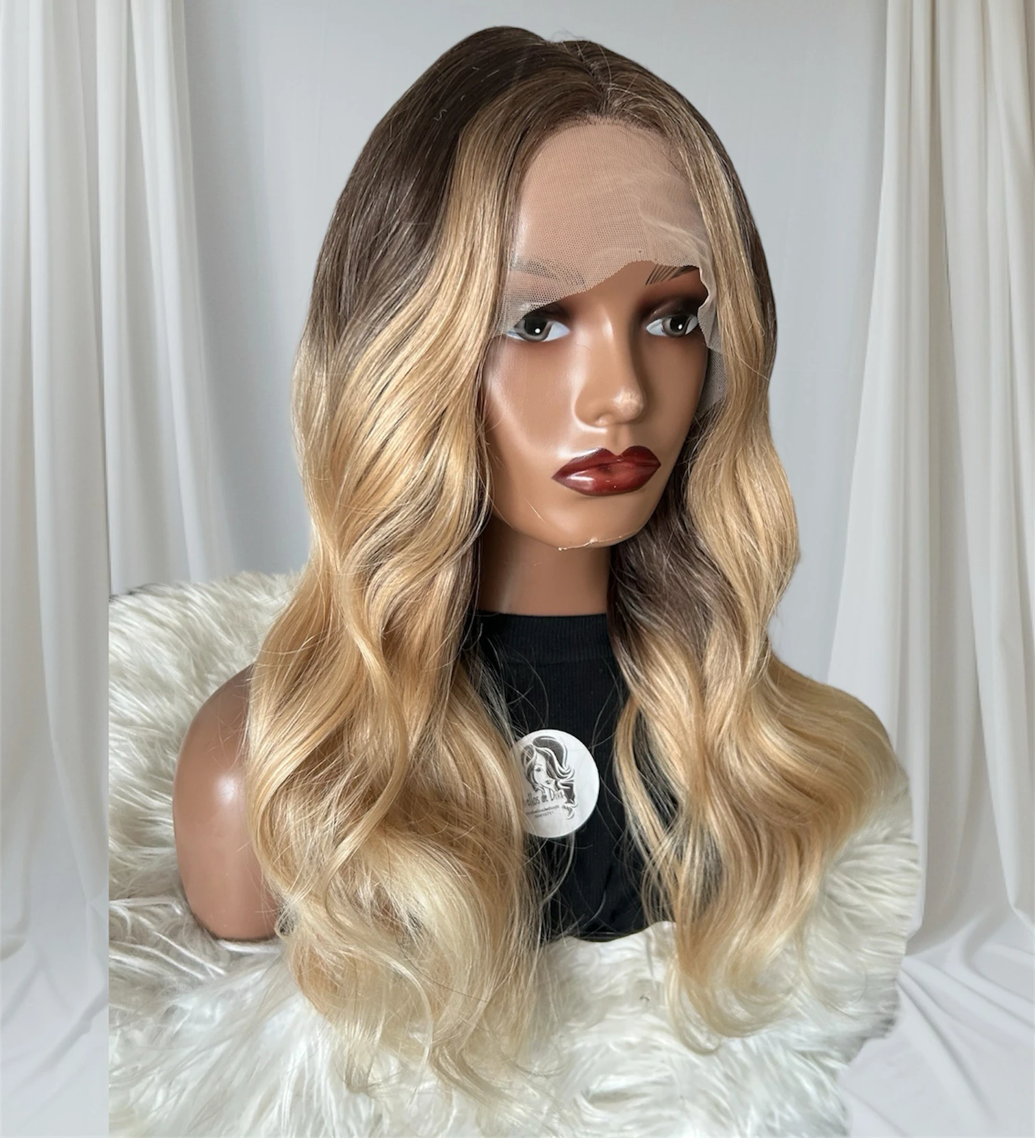 Peluca Semi de 20”, frontal lace 13x1  4