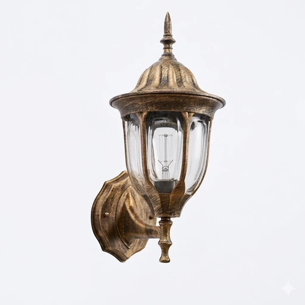 FAROL PARED COLONIAL 1L E27 BRONCE ANTIGUO 170X365MM 3