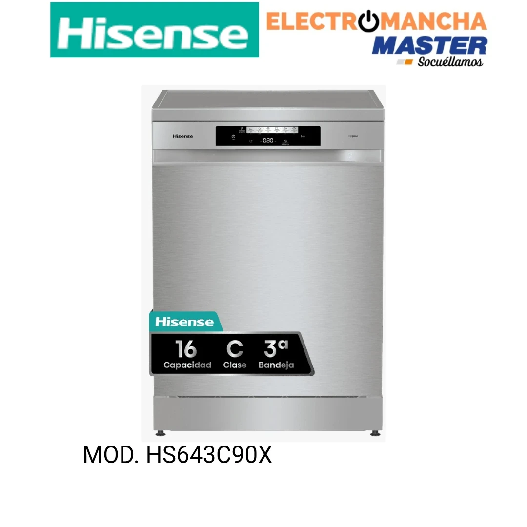 LAVAVAJILLAS HISENSE HS643C90X INOX 3 BANDEJA C