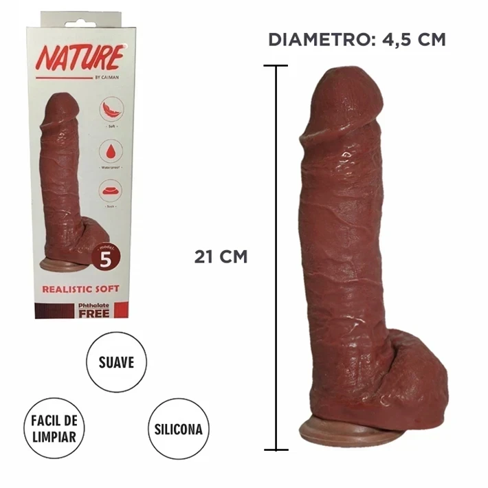 Mulato Dildo Cyberskin con ventosa N°5