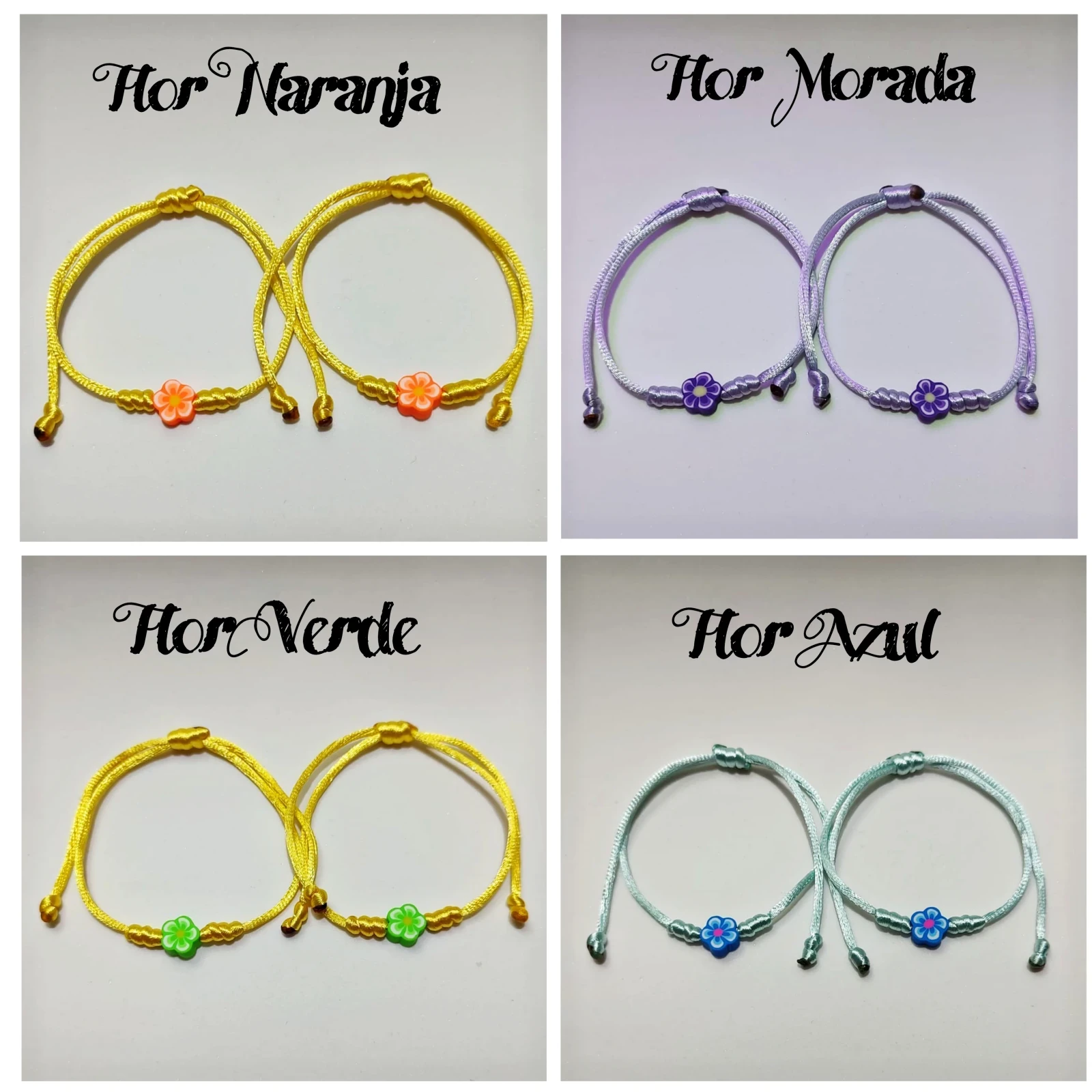 Dúos Pulseras para Amigas de Flores 3
